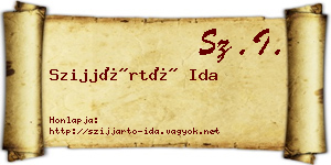 Szijjártó Ida névjegykártya