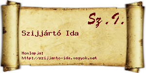 Szijjártó Ida névjegykártya
